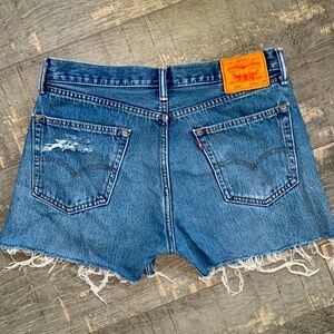 Levi's Blue High Waist Women Shorts
